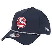 Casquette New Era 39THIRTY A-Frame Flex perforée bleu marine des Yankees de York pour homme