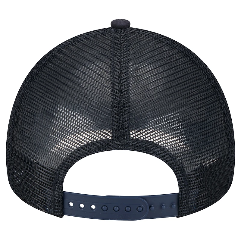 Men's New Era Navy New York Yankees 9FORTY A-Frame Trucker Adjustable Hat