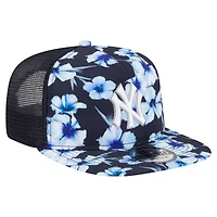 Men's New Era Navy New York Yankees Adventure Pattern Golfer Trucker Snapback Hat