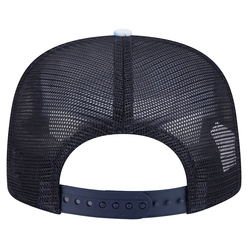 Men's New Era Navy New York Yankees Adventure Pattern Golfer Trucker Snapback Hat