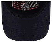 Men's New Era Navy New York Yankees Americana Flag 9TWENTY Adjustable Hat