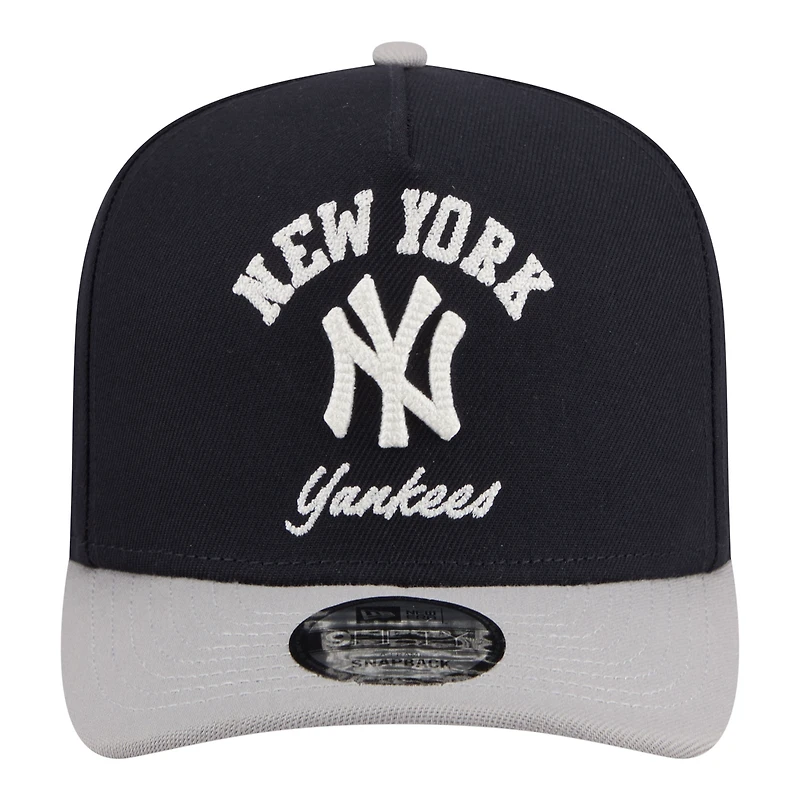 Men's New Era  Navy New York Yankees Arched A-Frame 9FIFTY Adjustable Hat