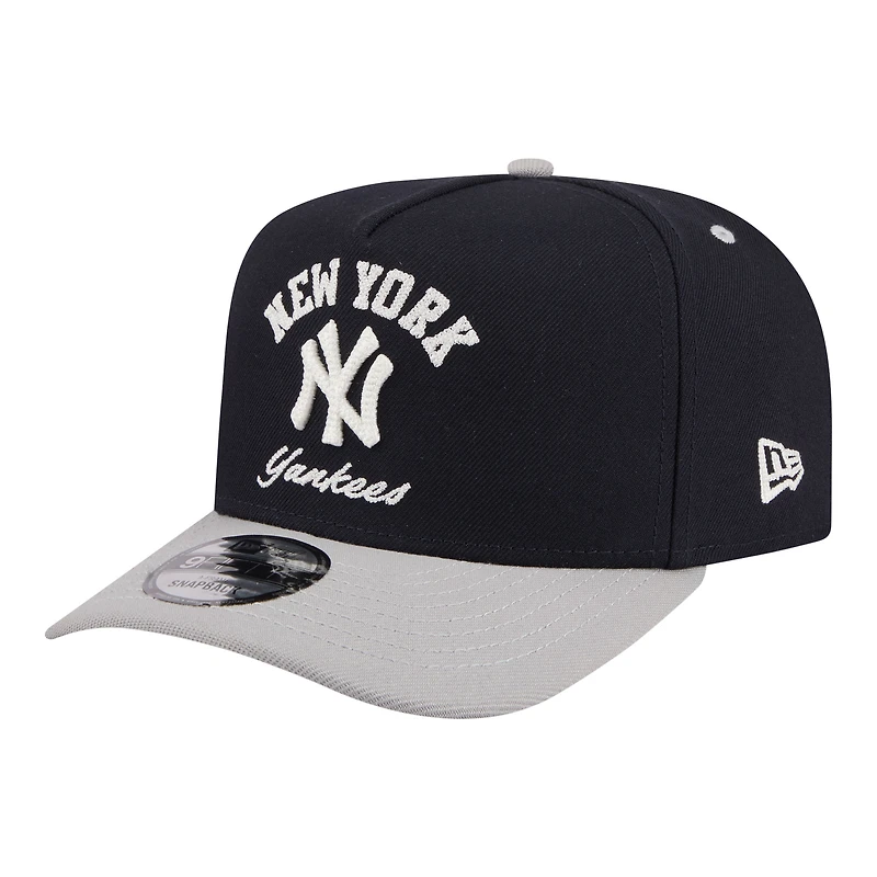 Men's New Era  Navy New York Yankees Arched A-Frame 9FIFTY Adjustable Hat