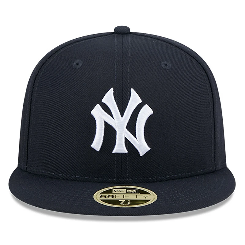 Casquette ajustée 59FIFTY bleu marine New Era pour homme, style Temple de la renommée du baseball des Yankees York