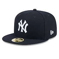 Casquette ajustée 59FIFTY bleu marine New Era pour homme, style Temple de la renommée du baseball des Yankees York