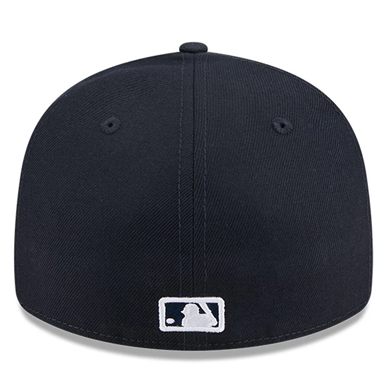 Casquette ajustée à profil bas New Era 59FIFTY bleu marine pour homme, style Temple de la renommée du baseball des Yankees York