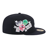 Casquette ajustée New Era 59FIFTY pour homme, bleu marine, avec écusson des Yankees de York.