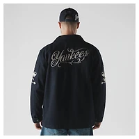 Men's New Era  Navy York Yankees Coaches Full-Snap Jacket