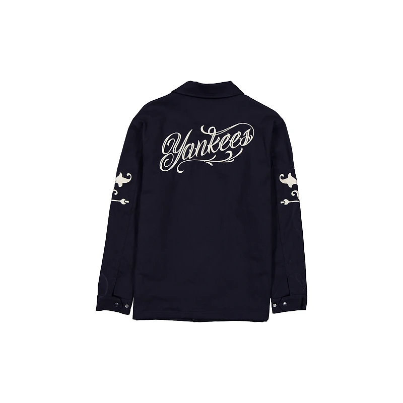 Men's New Era Navy York Yankees Coaches Full-Snap Jacket