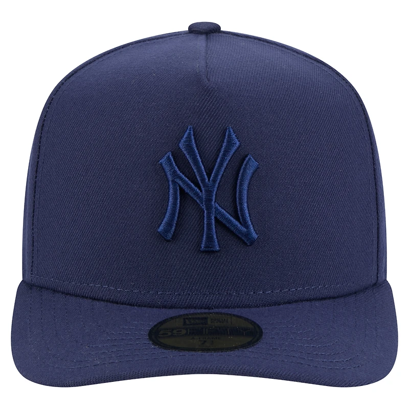 Men's New Era Navy York Yankees Color Pack A-Frame 59FIFTY Fitted Hat