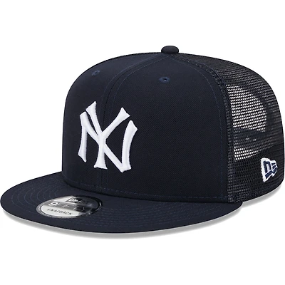 Casquette New Era bleu marine New York Yankees Cooperstown Collection Team Color Trucker 9FIFTY Snapback pour homme