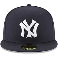 Casquette ajustée 59FIFTY en laine New York Yankees Cooperstown Collection pour homme Era bleu marine