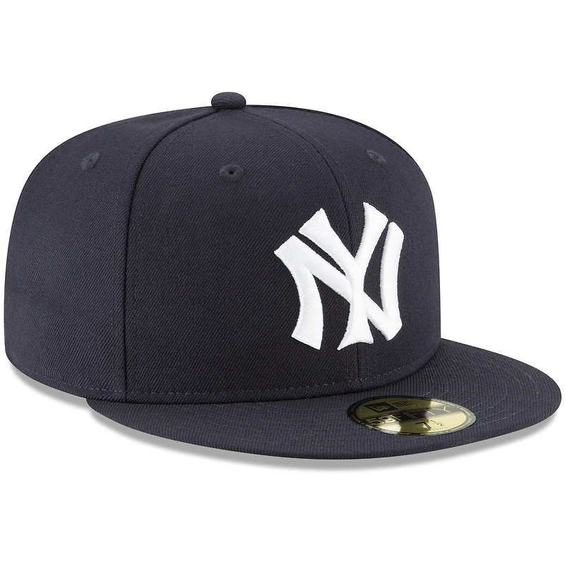 Casquette ajustée New Era 59FIFTY en laine, collection Cooperstown, York Yankees, bleu marine, pour homme