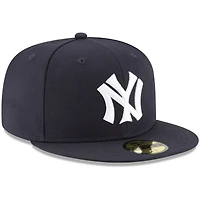 Casquette ajustée New Era 59FIFTY en laine, collection Cooperstown, York Yankees, bleu marine, pour homme