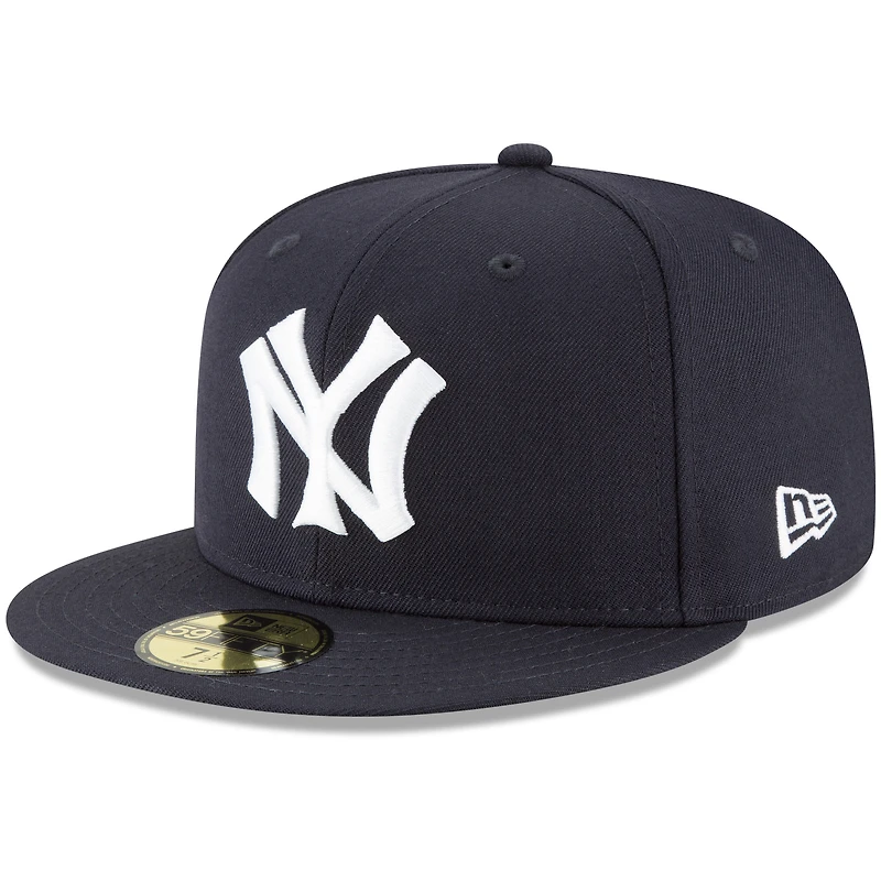 Casquette ajustée New Era 59FIFTY en laine, collection Cooperstown, York Yankees, bleu marine, pour homme