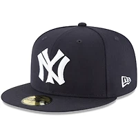 Casquette ajustée New Era 59FIFTY en laine, collection Cooperstown, York Yankees, bleu marine, pour homme