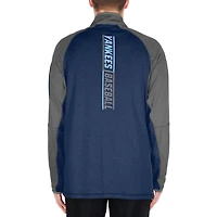 Men's New Era Navy York Yankees Father's Day Raglan Quarter-Zip Top
