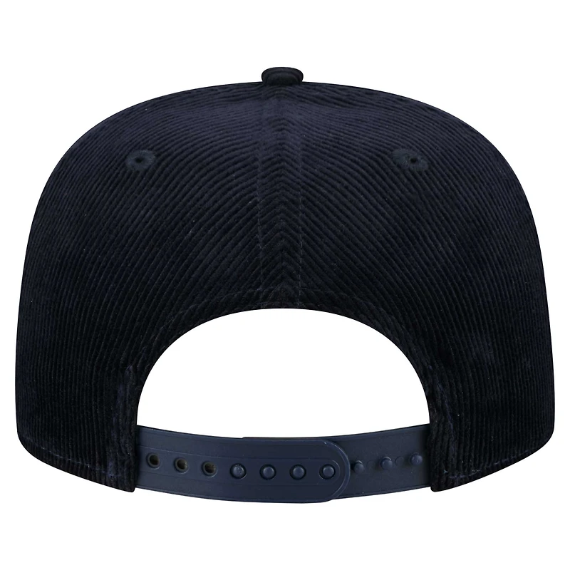 Casquette de golf ajustable en velours côtelé Full Circle New Era bleu marine New York Yankees pour homme