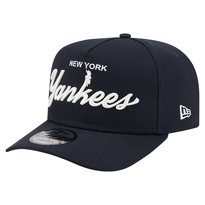 Men's New Era  Navy New York Yankees Local Play A-Frame 9FIFTY Snapback Hat