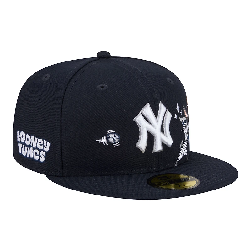 Men's New Era Navy York Yankees Looney Tunes Bugs Bunny 59FIFTY Fitted Hat