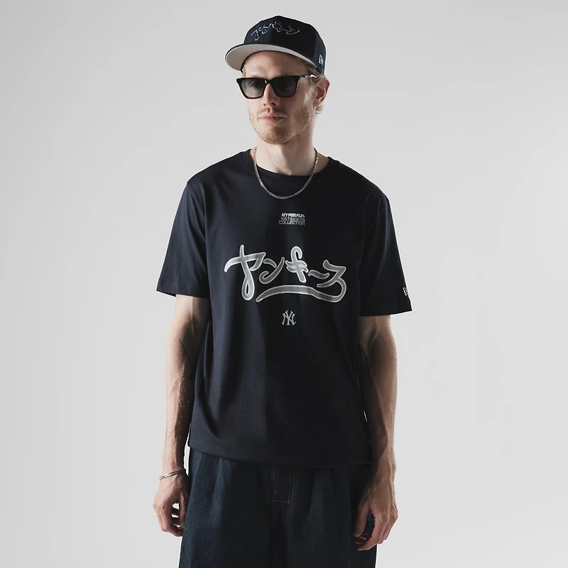 Men's New Era  Navy York Yankees MLB x Hyperfly T-Shirt