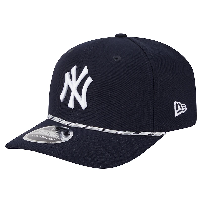 Men's New Era Navy New York Yankees Multi-Rope 9SEVENTY Stretch-Snap Hat