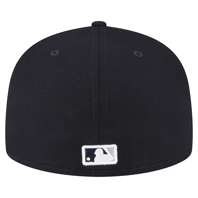 Casquette ajustée New Era 59FIFTY bleu marine pour homme, motif York Yankees, Old-Timers' Day