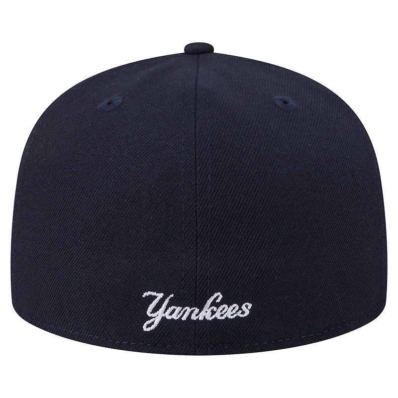 Men's New Era Navy York Yankees Overlap 59FIFTY Fitted Hat