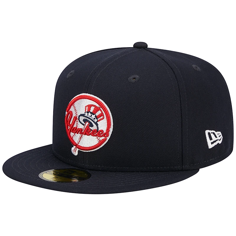 Men's New Era Navy York Yankees Primary Logo 2000 World Series Team Color 59FIFTY Fitted Hat
