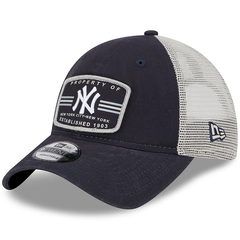 Men's New Era Navy New York Yankees Property Trucker 9TWENTY Snapback Hat