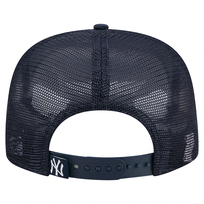 Casquette de golf ajustable New Era bleu marine New York Yankees Retro Satin Script pour homme