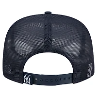 Casquette de golf ajustable New Era bleu marine New York Yankees Retro Satin Script pour homme