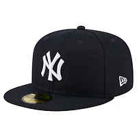 Casquette ajustée New Era 59FIFTY pour homme, bleu marine, motif mascotte des Yankees de York