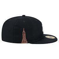 Casquette ajustée New Era 59FIFTY pour homme, bleu marine, motif mascotte des Yankees de York