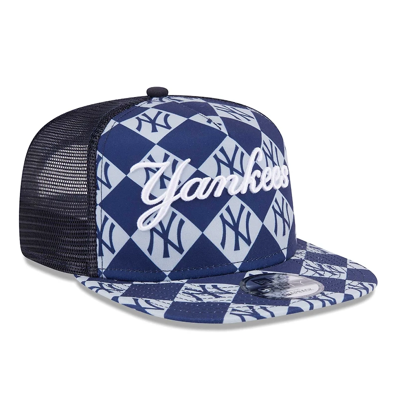 Casquette Snapback 9FIFTY Snapback New Era New York Yankees Seeing Diamonds A-Frame Trucker pour hommes