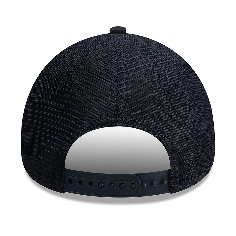 Casquette trucker ajustable New Era bleu marine New York Yankees, logo latéral 9FORTY
