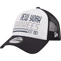 Casquette réglable bleu marine New York Yankees Stacked 9FORTY Trucker pour hommes