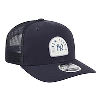 Casquette trucker ajustable New Era bleu marine New York Yankees Throwback Contest 9SEVENTY pour homme