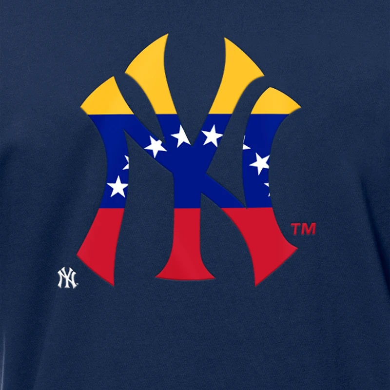 Men's New Era Navy York Yankees Venezuelan Flag Logo T-Shirt
