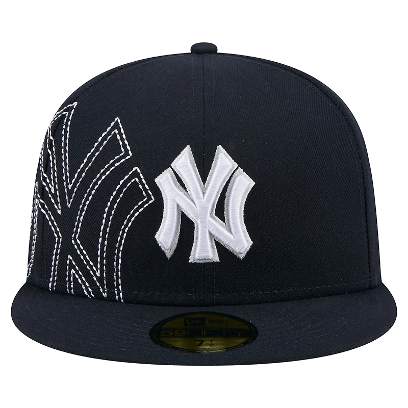 Men's New Era Navy York Yankees Yarn Stitch 59FIFTY Fitted Hat