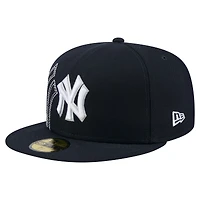 Men's New Era Navy York Yankees Yarn Stitch 59FIFTY Fitted Hat