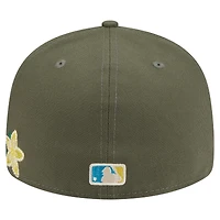 Men's New Era Olive York Yankees Tonal Florals 59FIFTY Fitted Hat