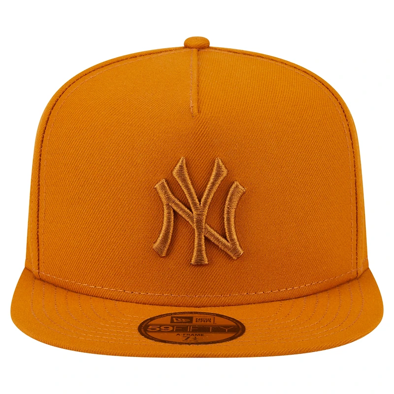 Casquette ajustée A-Frame 59FIFTY orange New Era pour homme