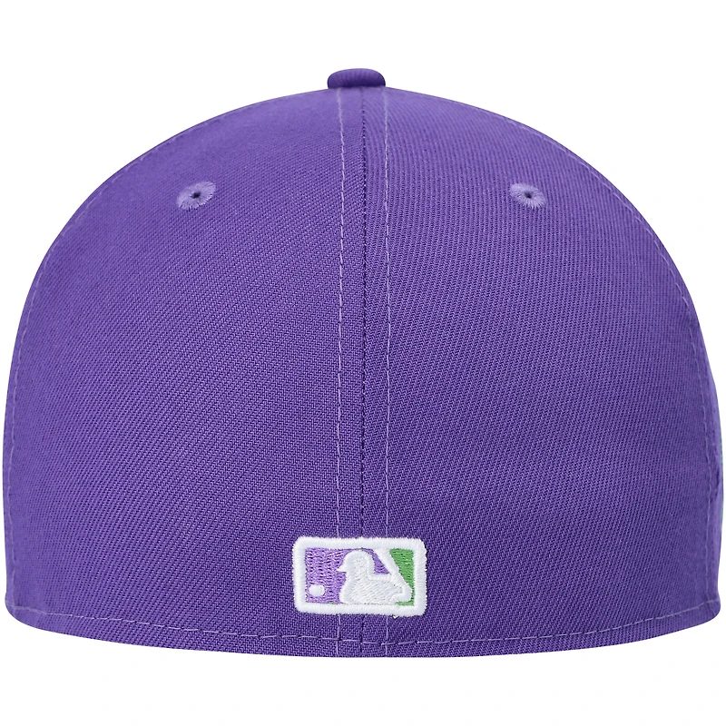 Casquette ajustée 59FIFTY pour homme avec écusson latéral vert citron des New York Yankees Era