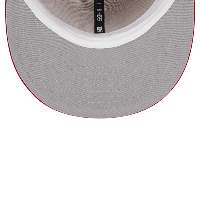 Men's New Era Red York Yankees Logo 59FIFTY Fitted Hat