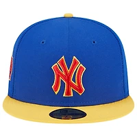 Men's New Era  Royal/Yellow York Yankees Empire 59FIFTY Fitted Hat