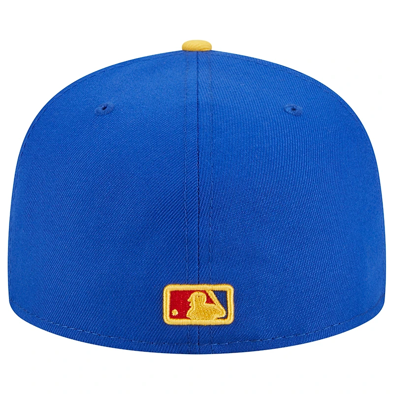 Casquette ajustée 59FIFTY Empire New York Yankees Era pour homme, bleu royal/jaune