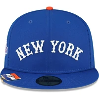 Casquette ajustée 59FIFTY Royal New York Yankees City Flag pour homme Era