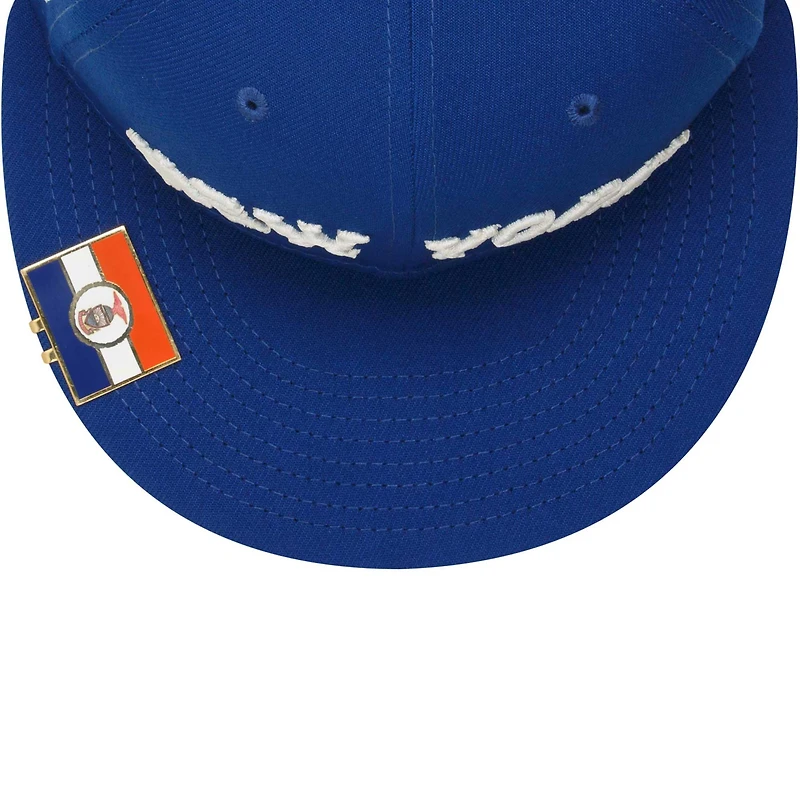 Men's New Era Royal York Yankees City Flag 59FIFTY Fitted Hat