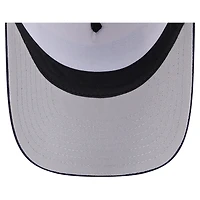 Men's New Era Stone/Navy New York Yankees Text A-Frame Trucker 9FORTY Hat